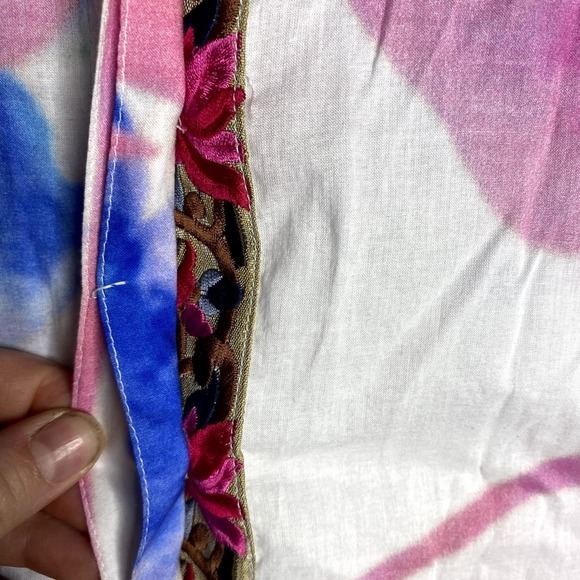 NWT Soft Surroundings roll tab button down artsy art to wear floral abstract M - Picture 8 of 16